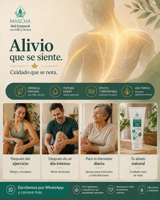 GEL CORPORAL MASCHA CBD Y ÁRNICA